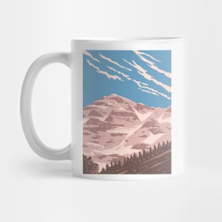 Athamanika or Tzoumerka Mountain Range Greece WPA Art Deco Poster Mug